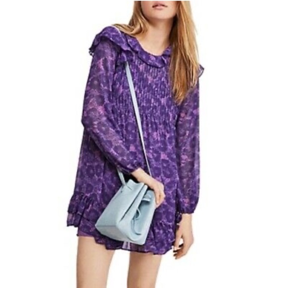 Free People These Dreams Mini Dress Purple Violet - Picture 5 of 8